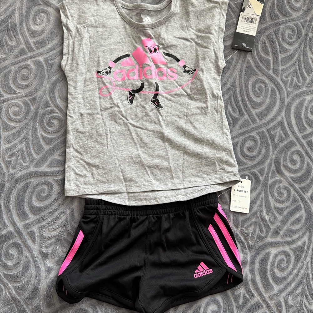 ALL THREE of these adidas matching sets sold together, all same size (2T/24mo.)
